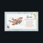 Vintage Airplane Travel Baby Shower Book Request Enclosure Card<br><div class="desc">Aviation Adventure Collection! 

Captures the essence of adventure and nostalgia with this aviation vintage airplane themed baby shower collection. 
Create a cohesive look with coordinating decor,  tableware,  and accessories.</div>
