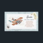 Vintage Airplane Travel Baby Shower Book Request Enclosure Card<br><div class="desc">Aviation Adventure Collection! 

Captures the essence of adventure and nostalgia with this aviation vintage airplane themed baby shower collection. 
Create a cohesive look with coordinating decor,  tableware,  and accessories.</div>