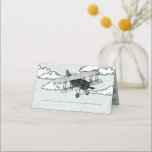 Vintage Airplane | Travel Party Place Card<br><div class="desc">Set the perfect party table with personalized Place Cards. Combine them with a coordinating centerpiece and matching tableware for a sweet display. With all of the fun map ideas you can use from backdrops and banners, to tags, straws and so much more this theme is completely adorable. Add your custom...</div>