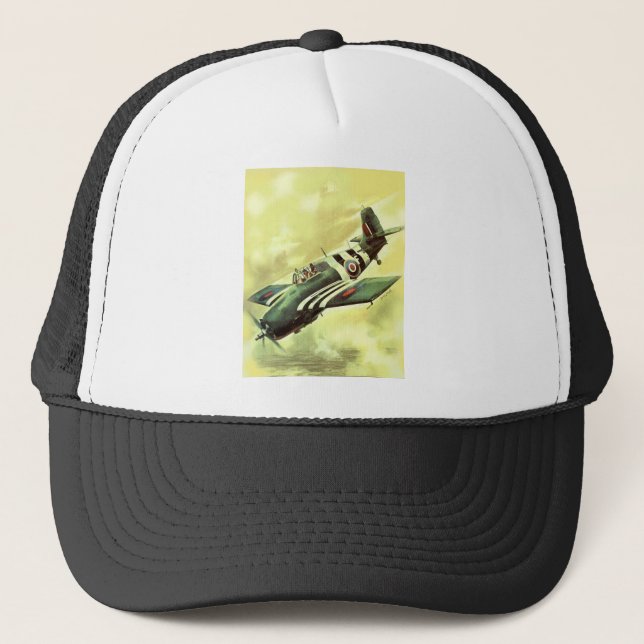 Vintage Airplane Trucker Hat (Front)