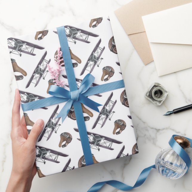 Vintage Airplane Wrapping Paper (Gifting)