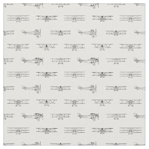 Vintage Airplanes Assorted Plane Diagrams Pattern Fabric