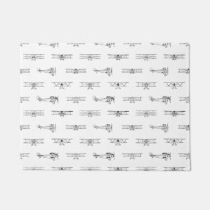 Vintage Airplanes Aviation Themed CUSTOM COLOR Doormat