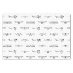 Vintage Airplanes Aviation Themed CUSTOM COLOR Tissue Paper