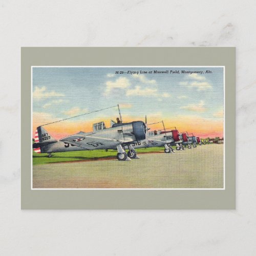 Vintage airplanes Maxwell Field Montgomery AL Postcard