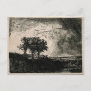 Vintage Airship Flying Machine Art Drawing Postcard