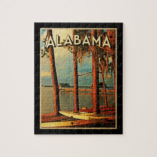 Alabama Wooden Jigsaw Puzzle - 500-Piece USA State Map Puzzle For Adults, 15x20.5 Inches-420112