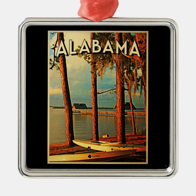 Vintage Alabama Metal Ornament (Front)