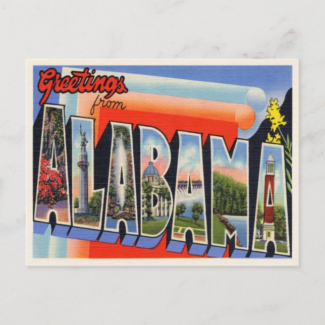 Vintage Alabama Postcard (Front)