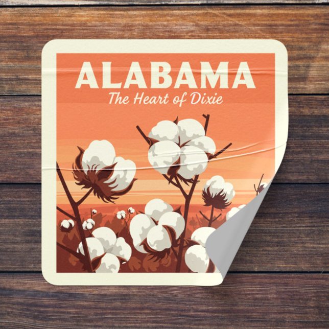 Vintage Alabama Square Sticker (Creator Uploaded)
