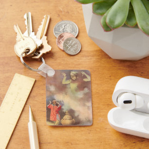 Vintage Aladdin and the Genie of the Lamp, Godwin Keychain