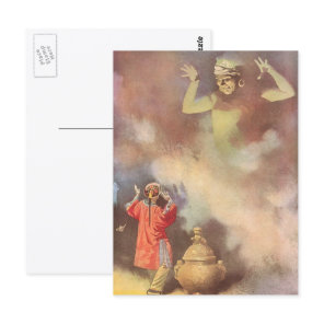 Vintage Aladdin and the Genie of the Lamp, Godwin Postcard