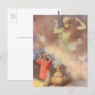 Vintage Aladdin and the Genie of the Lamp, Godwin Postcard