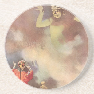 Vintage Aladdin and the Genie of the Lamp, Godwin Sandstone Coaster
