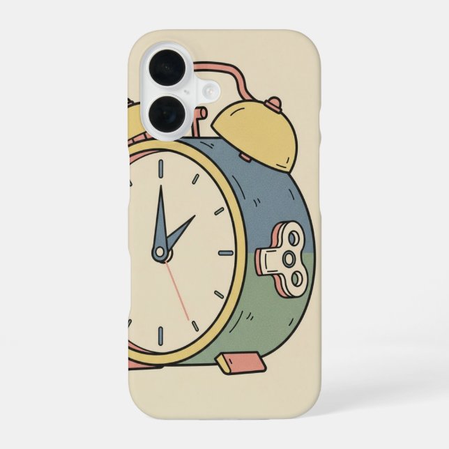 Vintage Alarm Clock iPhone Case (Back)