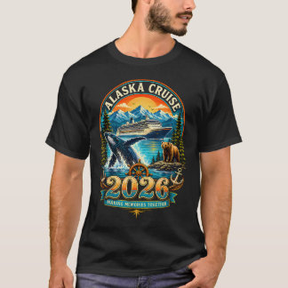 Vintage Alaska Cruise 2026 Cruising Group Family T-Shirt