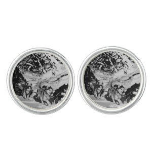 Vintage Alaska eskimo Malamute sled racing Cufflinks