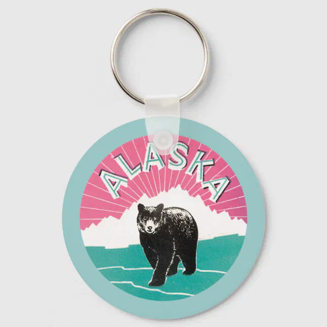 Vintage Alaska Keychain | Zazzle