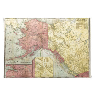 Vintage Alaska Map Cloth Placemat