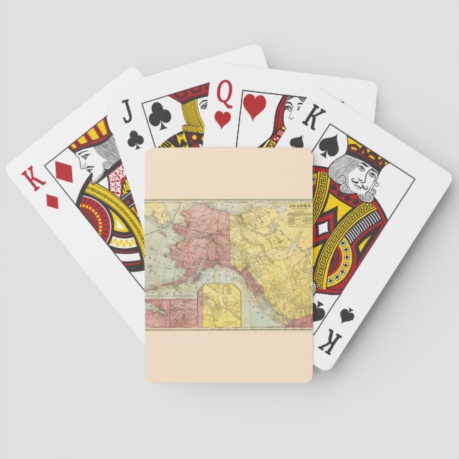 Vintage Alaska Map Poker Cards (Back)