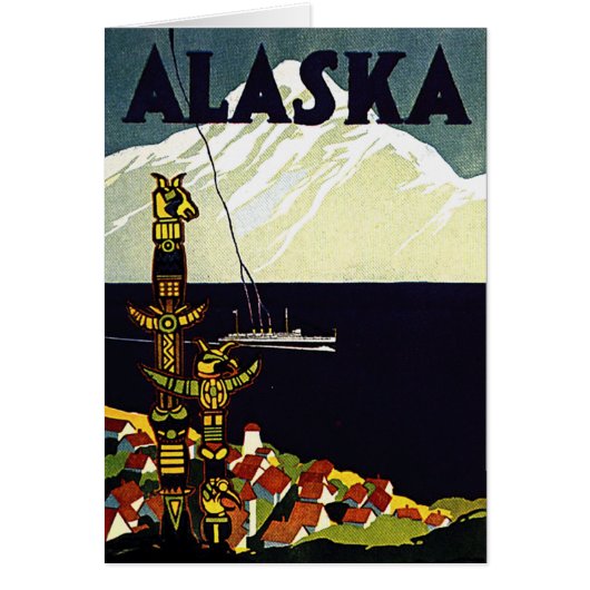vintage alaska poster cards (Front)