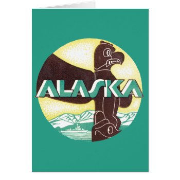 Vintage Alaska Travel Totem Pole Eagle Bird by Tchotchke at Zazzle