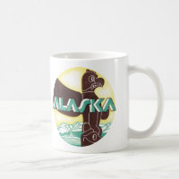 Vintage Alaska Travel Totem Pole Eagle Bird