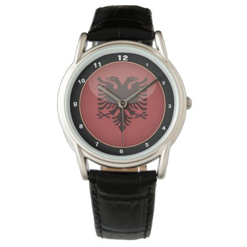 Vintage Albanian Flag  Albania fashion design Watch