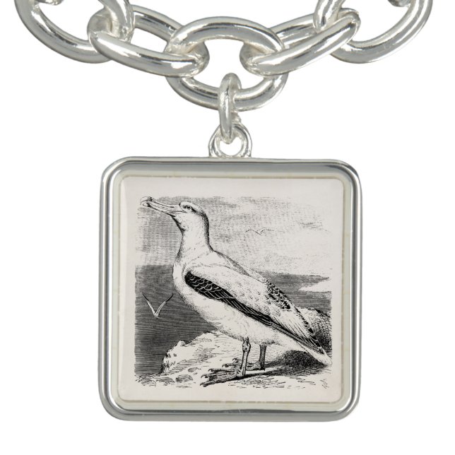 Vintage Albatross Seagull Sea Gull Gulls Seabird Charm Bracelet (Design)