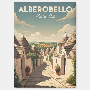 Vintage Alberobello Italy Trulli houses Travel Magnet