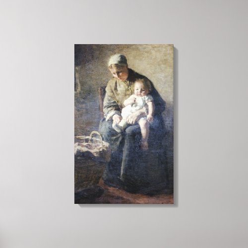 Vintage Albert Neuhuys Mother and child  Canvas Print