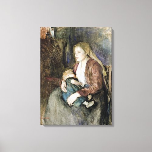 Vintage Albert Neuhuys Nordic Madonna  Canvas Print