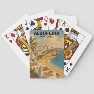 Vintage Albufeira Portugal Algarve Travel Poker Cards