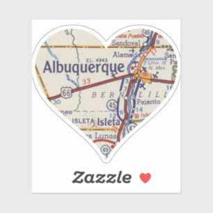 Vintage Albuquerque Map Sticker