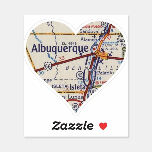 Vintage Albuquerque Map Sticker
