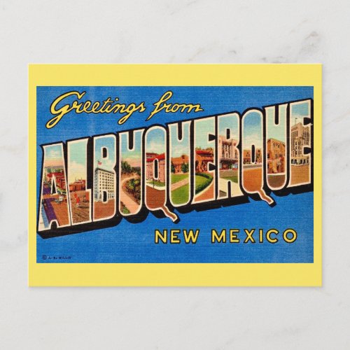 Vintage Albuquerque NM Greeting