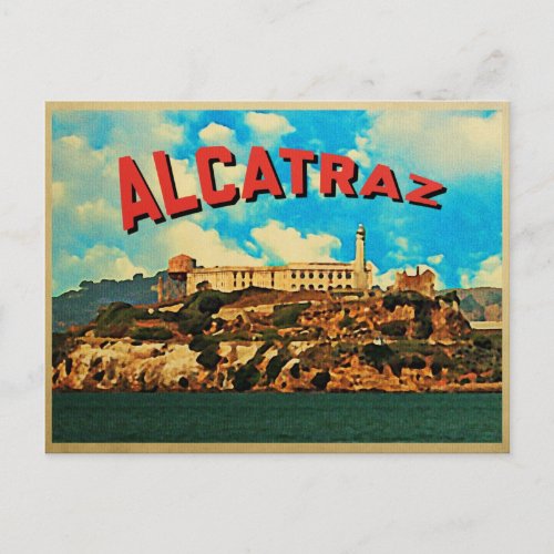 Vintage Alcatraz Island Postcard