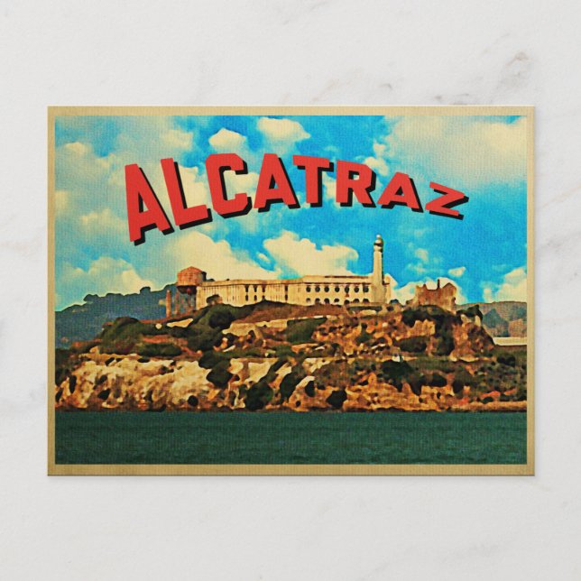 Vintage Alcatraz Island Postcard (Front)