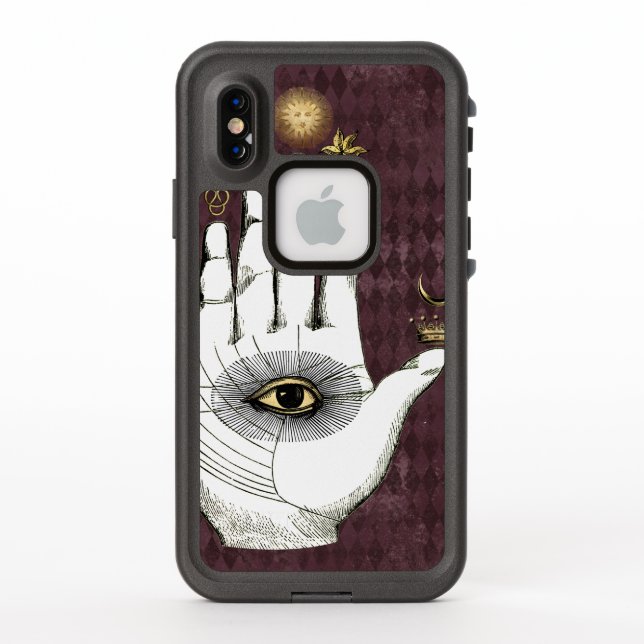 Vintage Alchemy Hand of Mysteries LifeProof iPhone Case (Back)