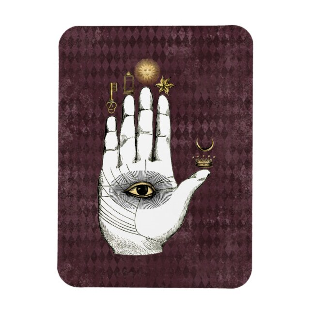 Vintage Alchemy Hand of Mysteries Magnet (Vertical)