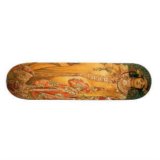 Vintage Alfons M. Mucha Skateboard Deck