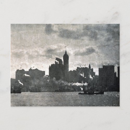 Vintage Alfred Stieglitz Lower Manhattan Poster Postcard