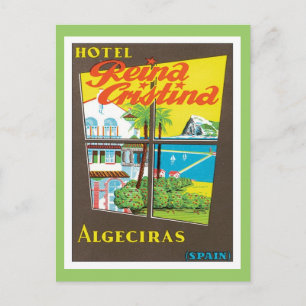 Vintage Algeciras Spain Hotel Postcard
