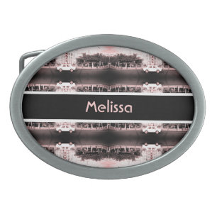 Vintage Algeria Algiers cars building Belt Buckle