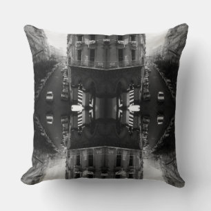 Vintage Algeria Algiers cars building Mouse Pad Throw Pillow