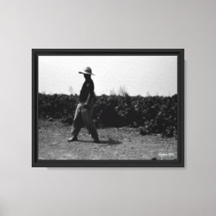 Vintage Algeria Algiers farmer portrait Canvas Print