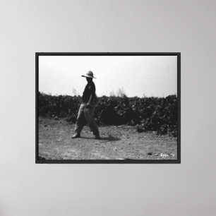 Vintage Algeria Algiers farmer portrait Canvas Print