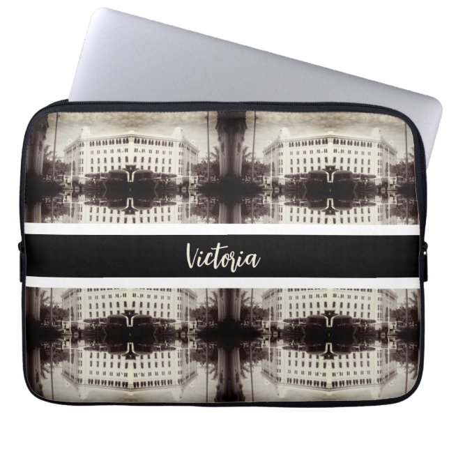 Vintage Algeria Algiers Post office building Laptop Sleeve (Front)