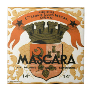 Vintage Algerian Wine label, Mascara Ceramic Tile