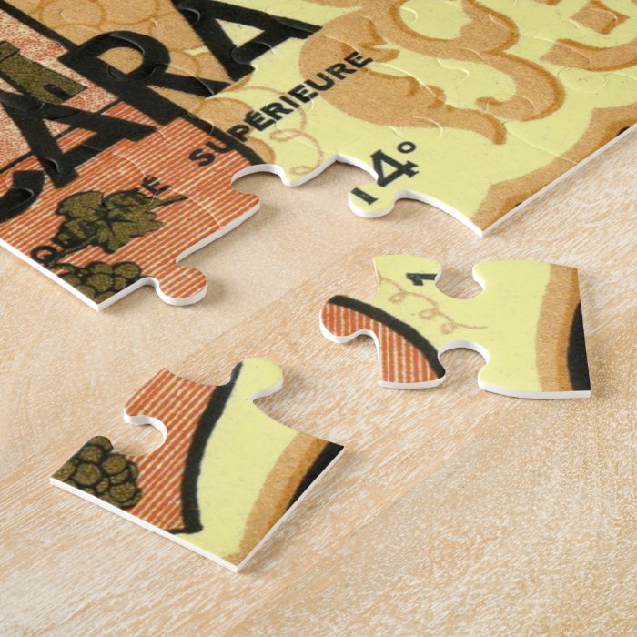Vintage Algerian Wine label,  Mascara Puzzle